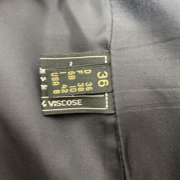 Harrods Wool Blazer Size UK 10 US 8 Navy Blue Jacket Two Button - Picture 8 of 9